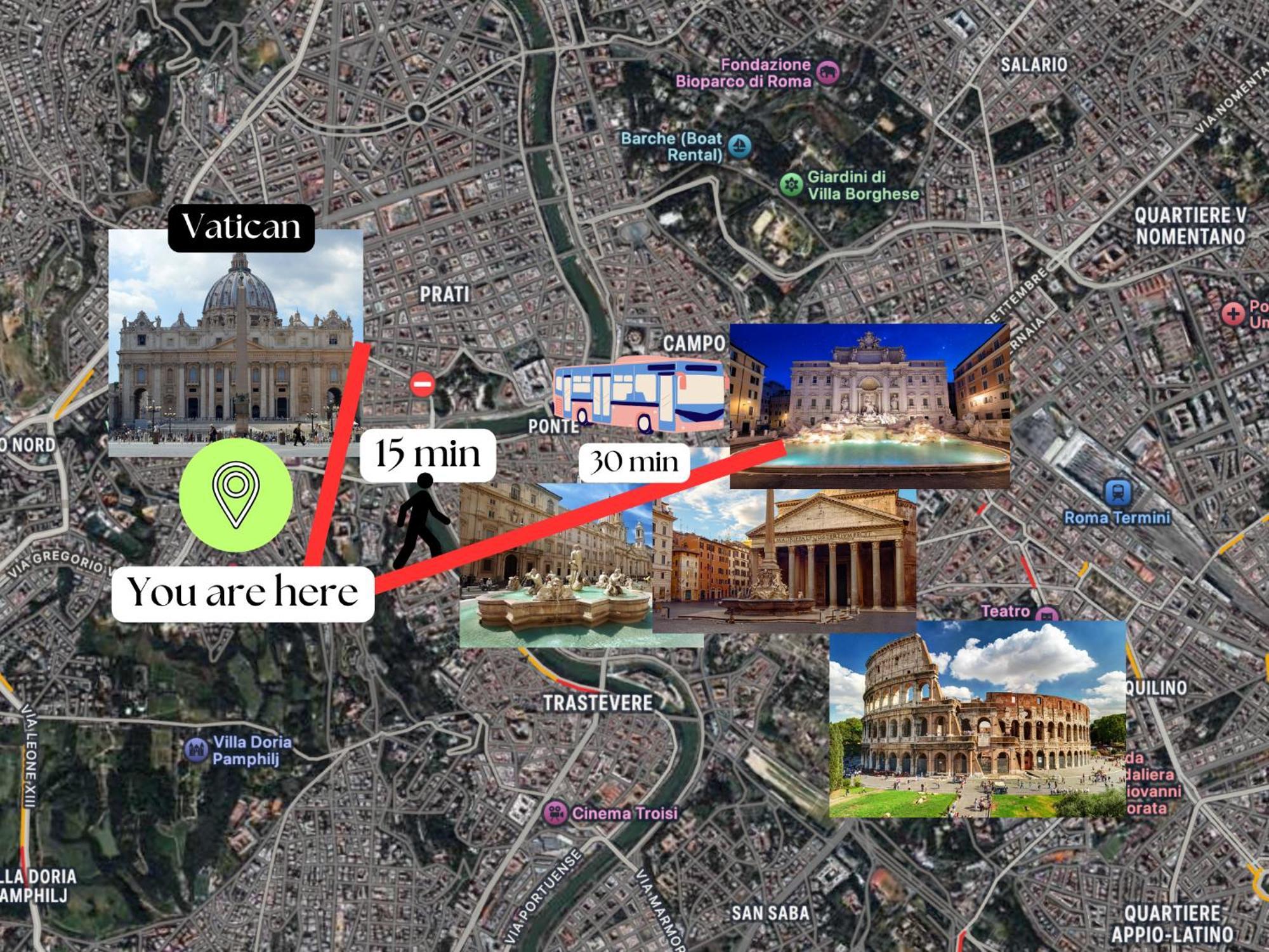 Vaticano - 5 Min Da Stazione Rom Eksteriør billede